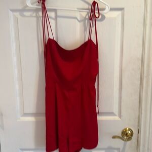 Red reformation romper